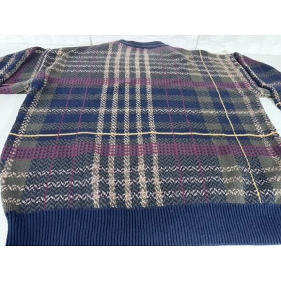 "Woods & Gray" Men's Sweater, 100% Cotton, Grandpa, Geometric Pattern, Size LG - Picture 7 of 7